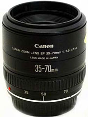 Canon EF35-70mm f/3.5-4.5A standard zoom lens