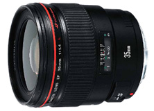 Canon EF35mm f/1.4L USM wide angle lens