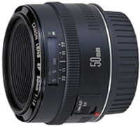 Canon EF50mm f/1.8 standard telephoto lens