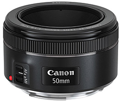 Canon EF 50mm f/1.8 STM telephoto lens