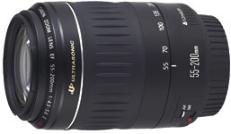 Canon EF55-200mm f/4.5-5.6 USM telephoto zoom lens