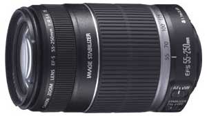 EF-S55-250mm f/4-5.6 IS telephoto zoom lens