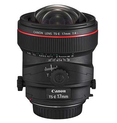 Canon TS-E17mm f/4L tilt/shift lens